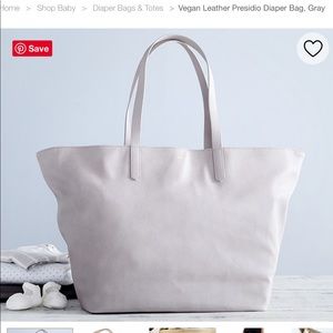 Presidio Vegan Leather Diaper Bag in Gray